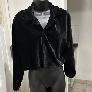 Handmade Faux Velvet Bolero Jacket Oversized Size Medium. Excellent condition.